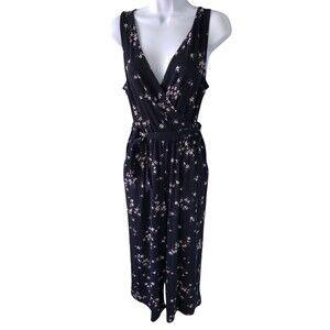 Kaileigh Women's Camila Knit Cropped Jumpsuit Navy Size S